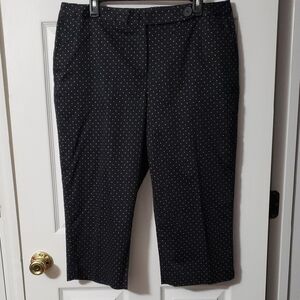Style & Co Black and White Polka Dot Capris